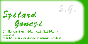 szilard gonczi business card